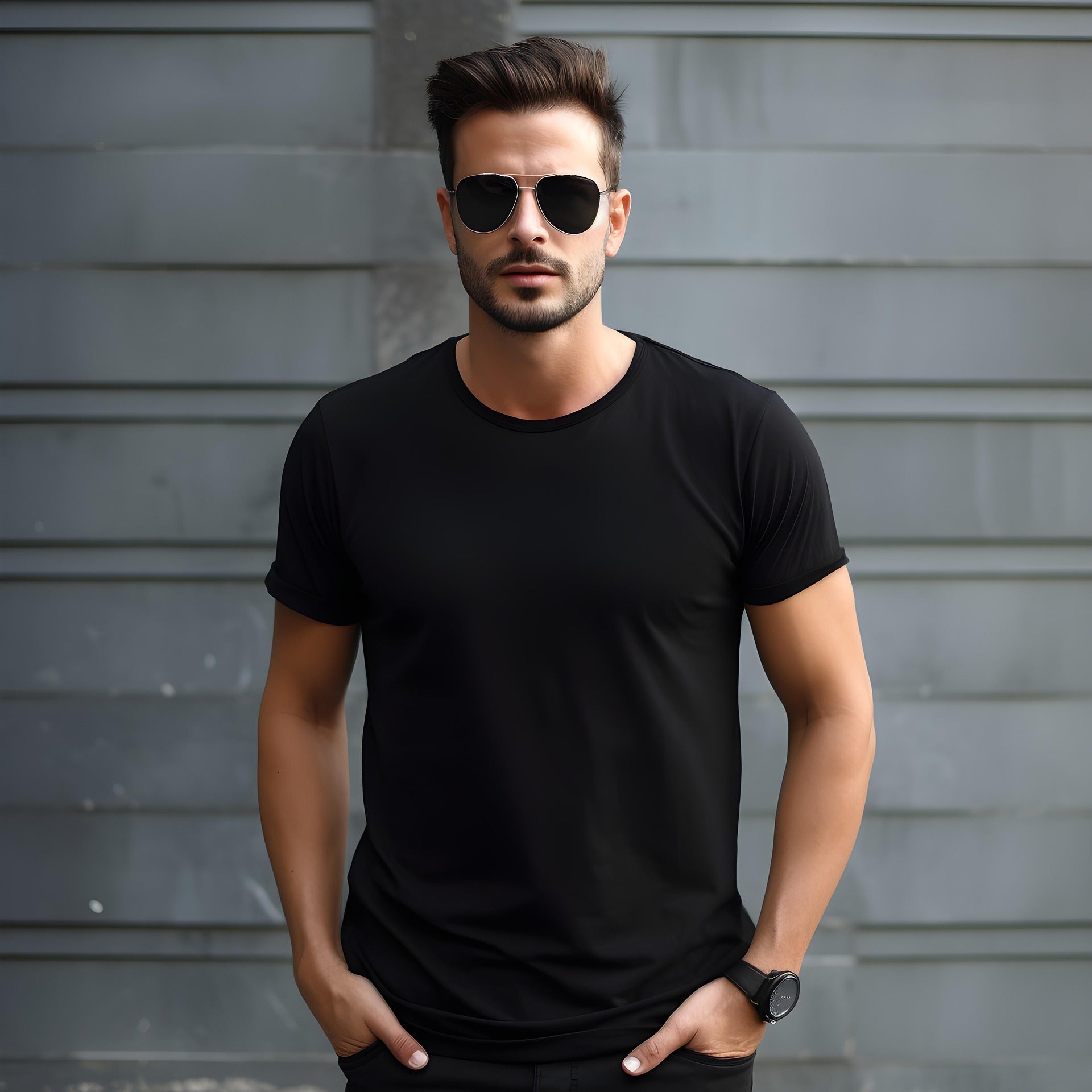 Men's Regular Fit Bio-Wash Cotton T-Shirt – 180 GSM (Multiple Colors Available)